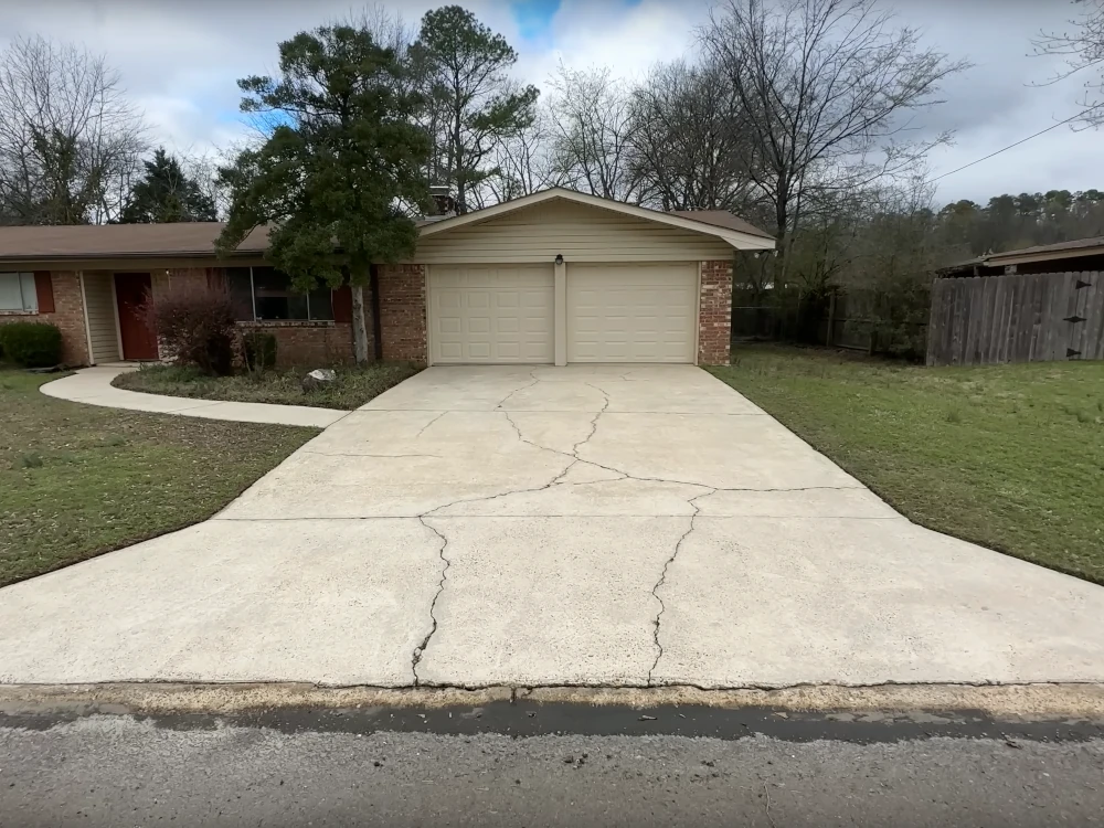 After pressure washing